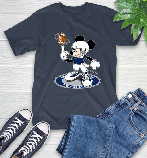 NFL Football New England Patriots Cheerful Mickey Disney Shirt T-Shirt 4