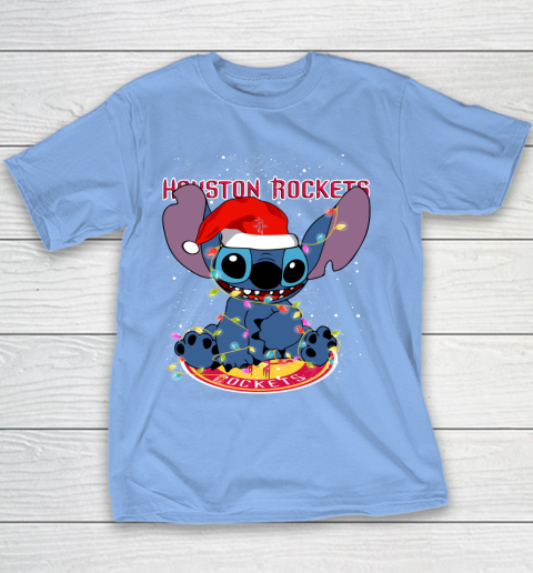 Houston Rockets NBA noel stitch Basketball Christmas Youth T-Shirt 7