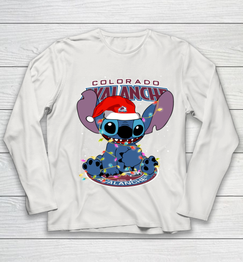 Colorado Avalanche NHL Hockey noel stitch Christmas Youth Long Sleeve 8
