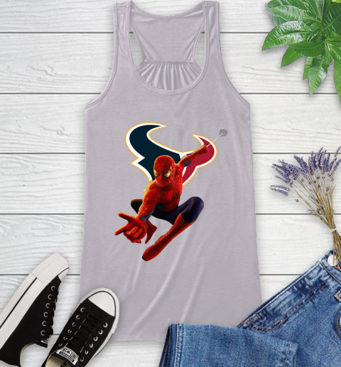 NFL Spider Man Avengers Endgame Football Houston Texans Racerback Tank 5