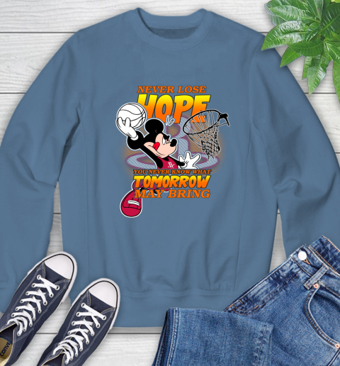 Houston Rockets NBA Basketball Mickey Disney Never Lose Hope Sweatshirt 8