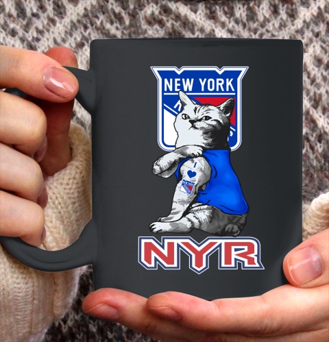 NHL My Cat Loves New York Rangers Hockey Ceramic Mug 11oz 2