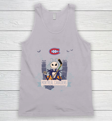 NHL Montreal Canadiens Hockey Jack Skellington Halloween Tank Top 3