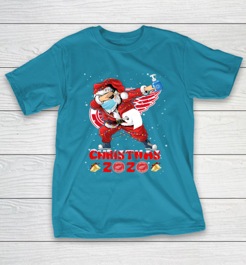 Detroit Red Wings Funny Santa Claus Dabbing Christmas 2020 NHL T-Shirt 7