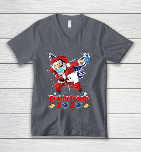 Charlotte Hornets Funny Santa Claus Dabbing Christmas 2020 NBA V-Neck T-Shirt 4
