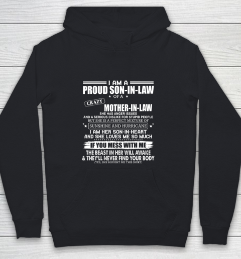 Son In Law Shirt  Im A Proud Son In Law Of A Crazy Mother In Law Gift Youth Hoodie