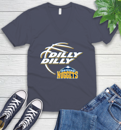 NBA Denver Nuggets Dilly Dilly Basketball Sports V-Neck T-Shirt 9