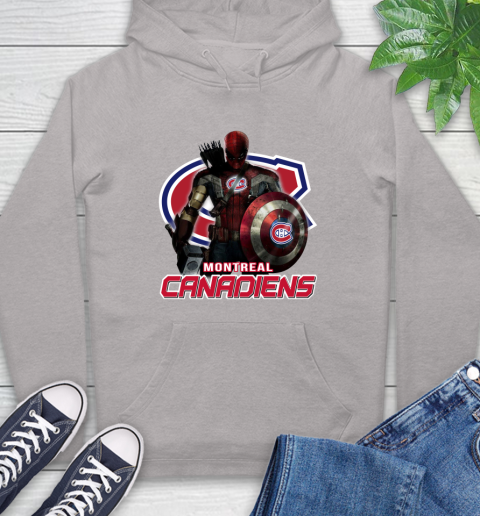 NHL Captain America Thor Spider Man Hawkeye Avengers Endgame Hockey Montreal Canadiens Hoodie 12