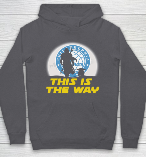 Philadelphia 76ers NBA Basketball Star Wars Yoda And Mandalorian This Is The Way Hoodie 4