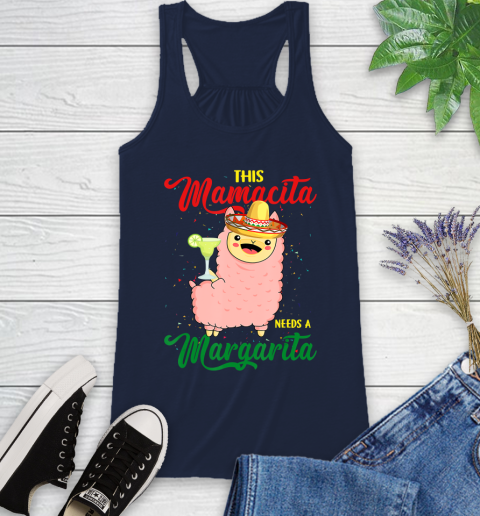 Nurse Shirt This Mamacita needs a Margarita Llama T Shirt Racerback Tank 8