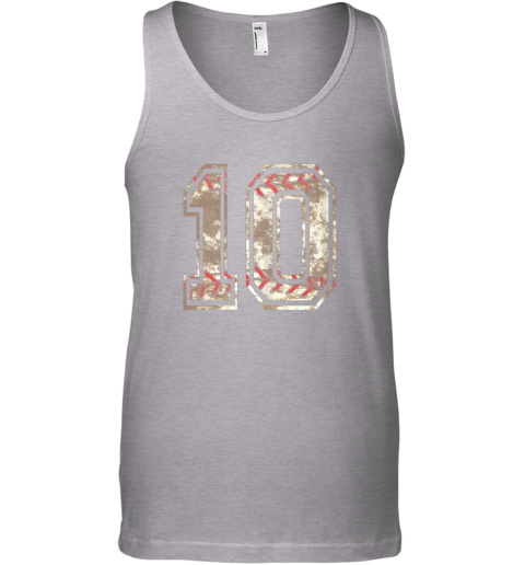 tjtb baseball jersey number 10 vintage distressed unisex tank 17 front sport grey