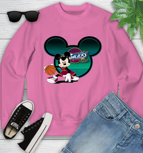 NBA Cleveland Cavaliers Mickey Mouse Disney Basketball Youth Sweatshirt 7