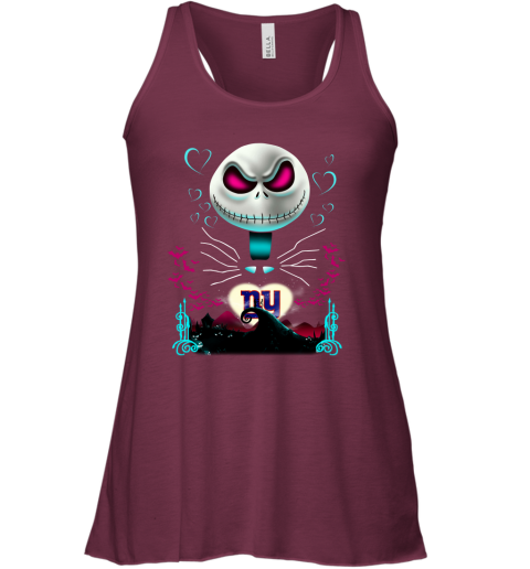 NFL New York Giants Jack Skellington Sally The Nightmare Before Christmas Football UIxlJkj9yln flowy tank 32 95 151514 front maroon