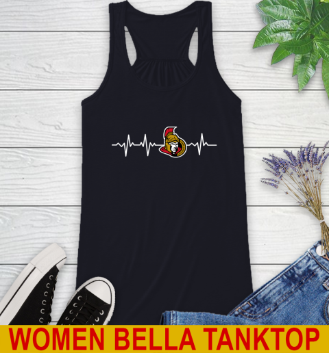 Ottawa Senators NHL Hockey Heart Beat Shirt Racerback Tank 8