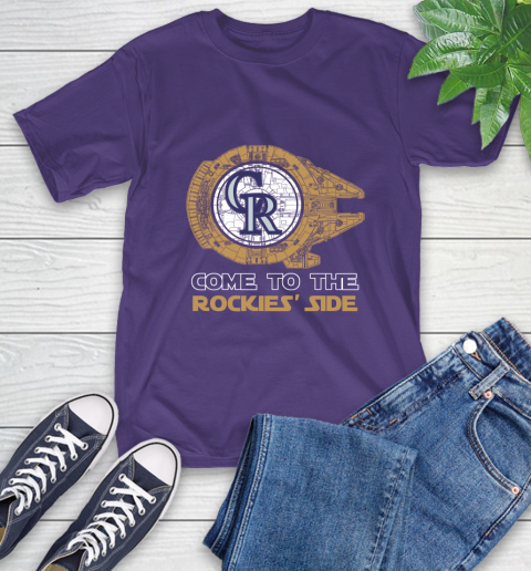 MLB Come To The Colorado Rockies Side Star Wars Baseball Sports T-Shirt 5