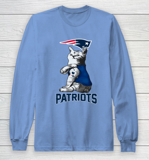 NFL Football My Cat Loves New England Patriots Long Sleeve T-Shirt 8