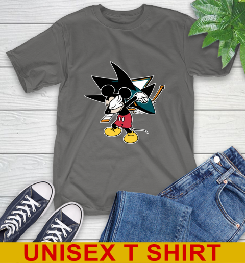 San Jose Sharks NHL Hockey Dabbing Mickey Disney Sports T-Shirt 8
