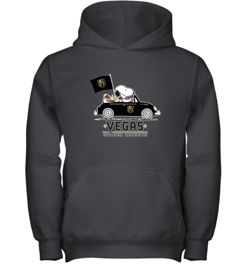 Snoopy And Woodstock Ride The Vegas Golden Knighta Car NHL Youth Hoodie