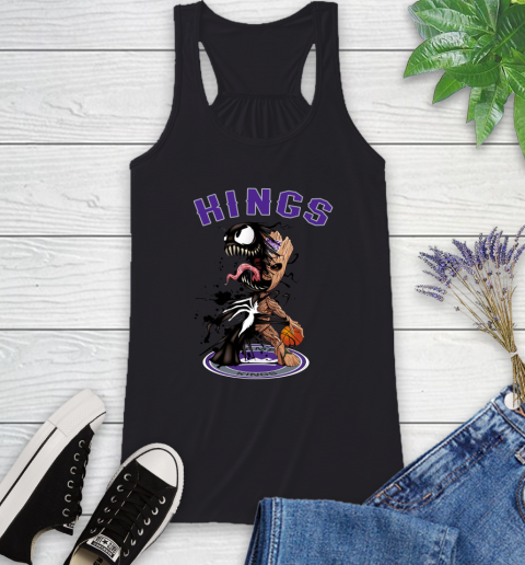 NBA Sacramento Kings Basketball Venom Groot Guardians Of The Galaxy Racerback Tank 2