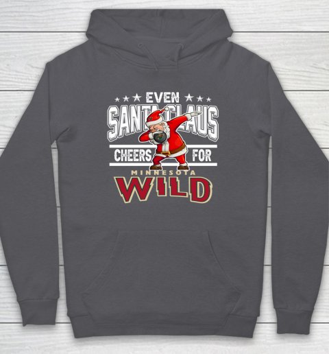 Minnesota Wild Even Santa Claus Cheers For Christmas NHL Hoodie 4