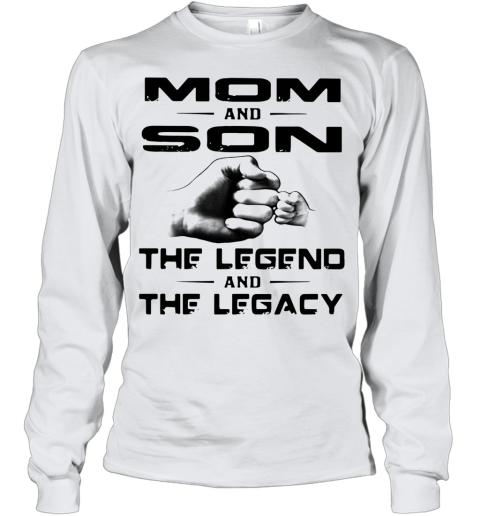 Vintage Mom And Son The Legend And The Legacy Youth Long Sleeve Cheap T Shirts Store Online Shopping
