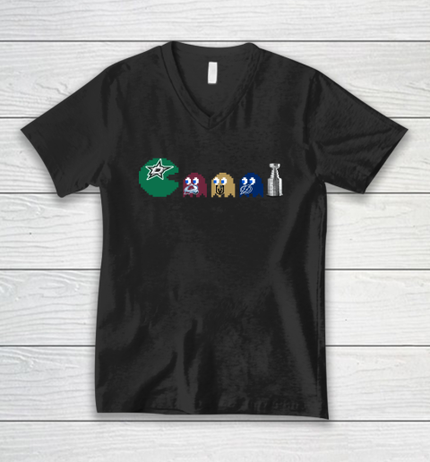 Dallas Stars x Pacman Create History For Stanley Cup V-Neck T-Shirt