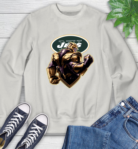 NFL Thanos Avengers Endgame Football Sports New York Jets Sweatshirt 12