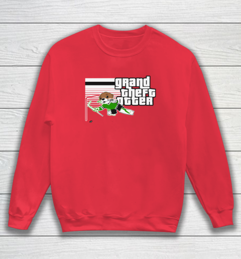 Jake Oettinger Grand Theft Otter Dallas Hockey Sweatshirt 6