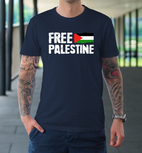 Free Palestine Free Syria Free Libya shirt Arabic' Men's T-Shirt