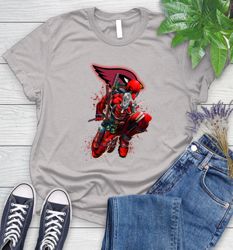 NFL Deadpool Marvel Comics Sports Football Arizona Cardinals Women's T-Shirt 10