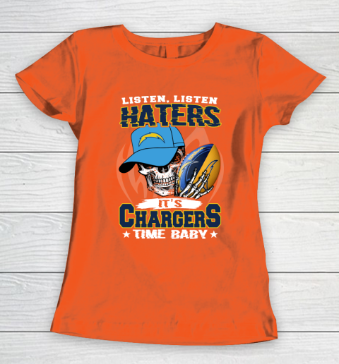 Listen Haters It is CHARGERS Time Baby NFL Women's T-Shirt 3