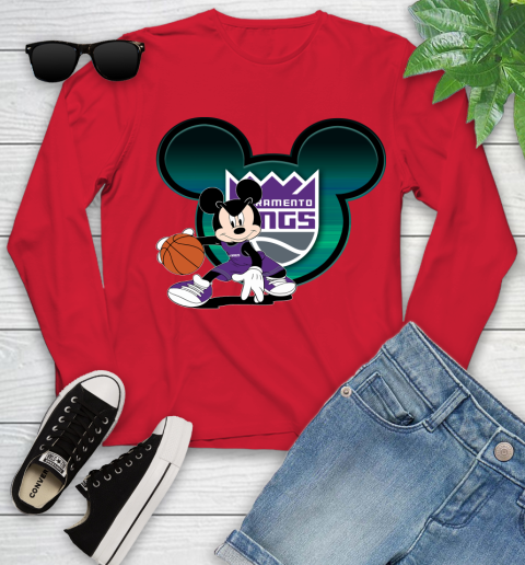 NBA Sacramento Kings Mickey Mouse Disney Basketball Youth Long Sleeve 11