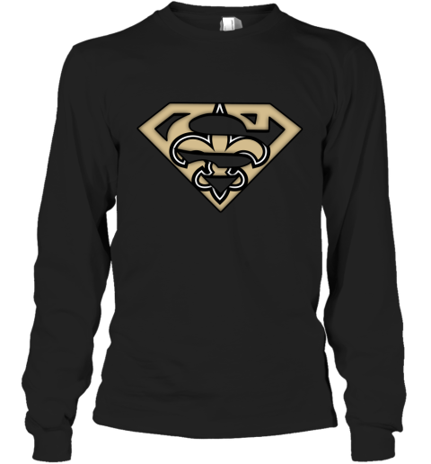 We Are Undefeatable The New Orleans Saints x Superman NFL Long Sleeve T-Shirt