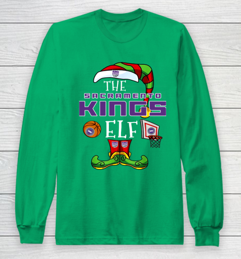 Sacramento Kings Christmas ELF Funny NBA Long Sleeve T-Shirt 4