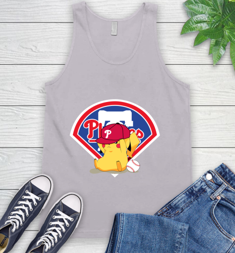 MLB Pikachu Baseball Sports Philadelphia Phillies Tank Top 4