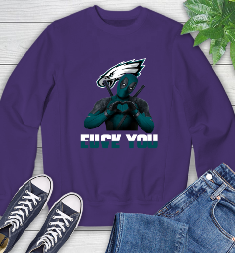 NHL Philadelphia Eagles Deadpool Love You Fuck You Football Sports Sweatshirt 4
