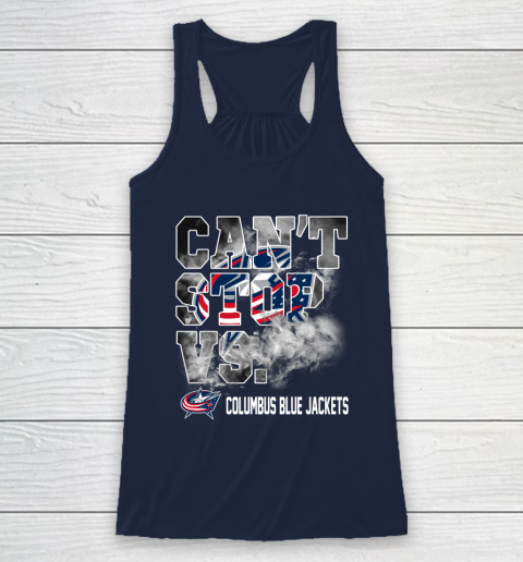 NHL Columbus Blue Jackets Hockey Can't Stop Vs Racerback Tank 8
