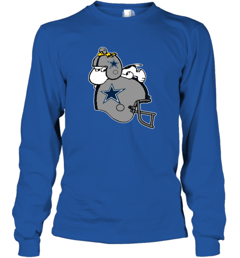 Snoopy And Woodstock Resting On Dallas Cowboys Helmet Shirt