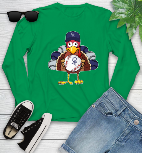 Colorado Rockies Turkey thanksgiving Youth Long Sleeve 6