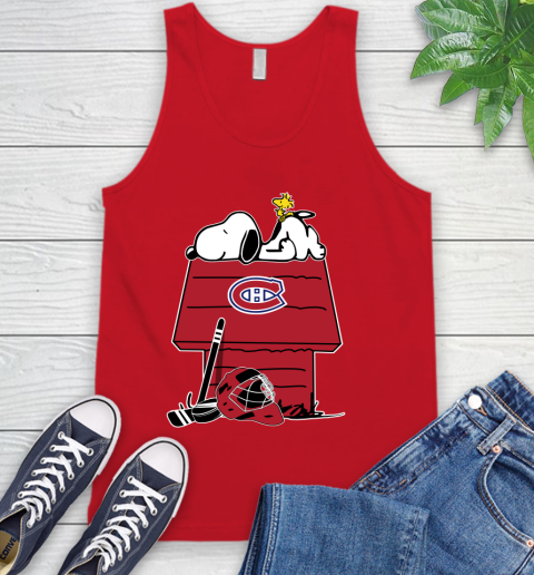 Montreal Canadiens NHL Hockey Snoopy Woodstock The Peanuts Movie Tank Top 6