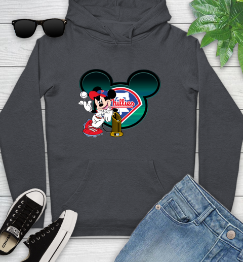 MLB Philadelphia Phillies The Commissioner's Trophy Mickey Mouse Disney Youth Hoodie 8
