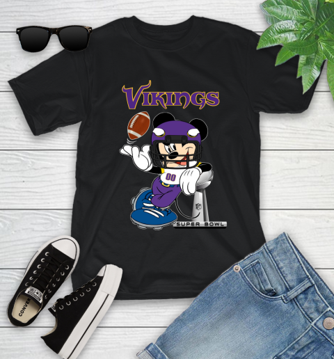 NFL Minnesota Vikings Mickey Mouse Disney Super Bowl Football T Shirt Youth T-Shirt 2