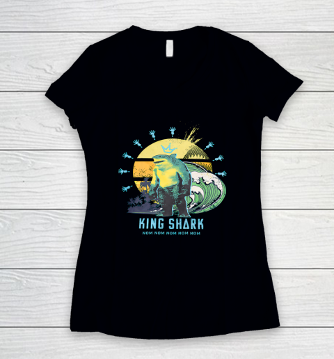 King Shark TShirt Suicide Squad Women's V-Neck T-Shirt