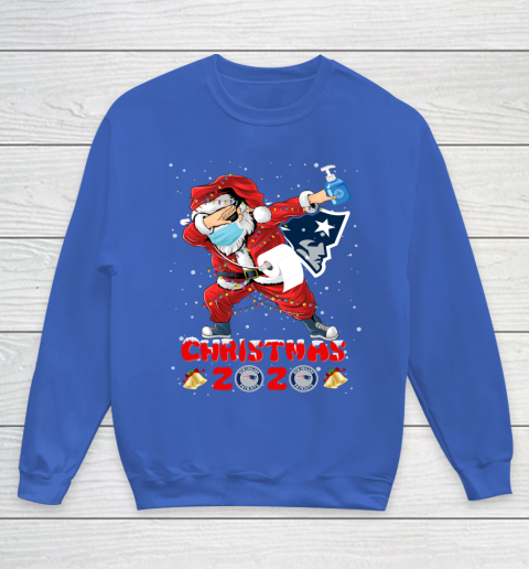 New England Patriots Funny Santa Claus Dabbing Christmas 2020 NFL Youth Sweatshirt 6