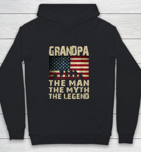 Grandpa Funny Gift Apparel  Father's Day Grandpa The Man Myth Legend Youth Hoodie