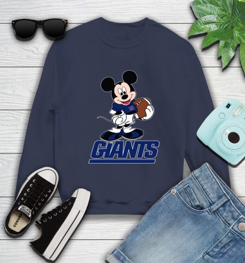 NFL Football New York Giants Cheerful Mickey Mouse Shirt Sweatshirt 3