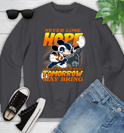 Los Angeles Rams NFL Football Mickey Disney Never Lose Hope Youth Sweatshirt 5