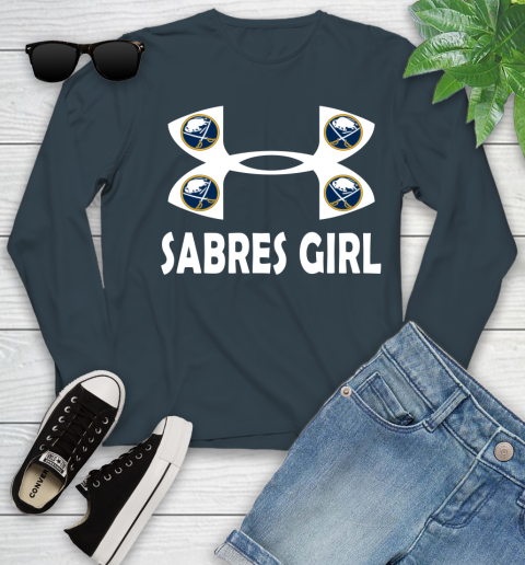 NHL Buffalo Sabres Girl Under Armour Hockey Sports Youth Long Sleeve 9