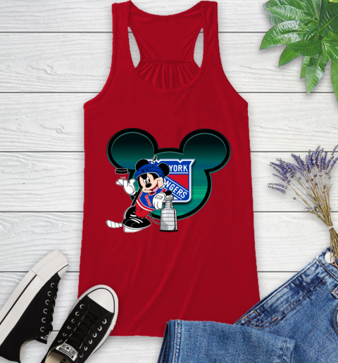 NHL New York Rangers Stanley Cup Mickey Mouse Disney Hockey T Shirt Racerback Tank 6
