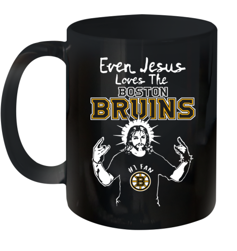 Boston Bruins NHL Hockey Even Jesus Loves The Bruins Shirt Ceramic Mug 11oz